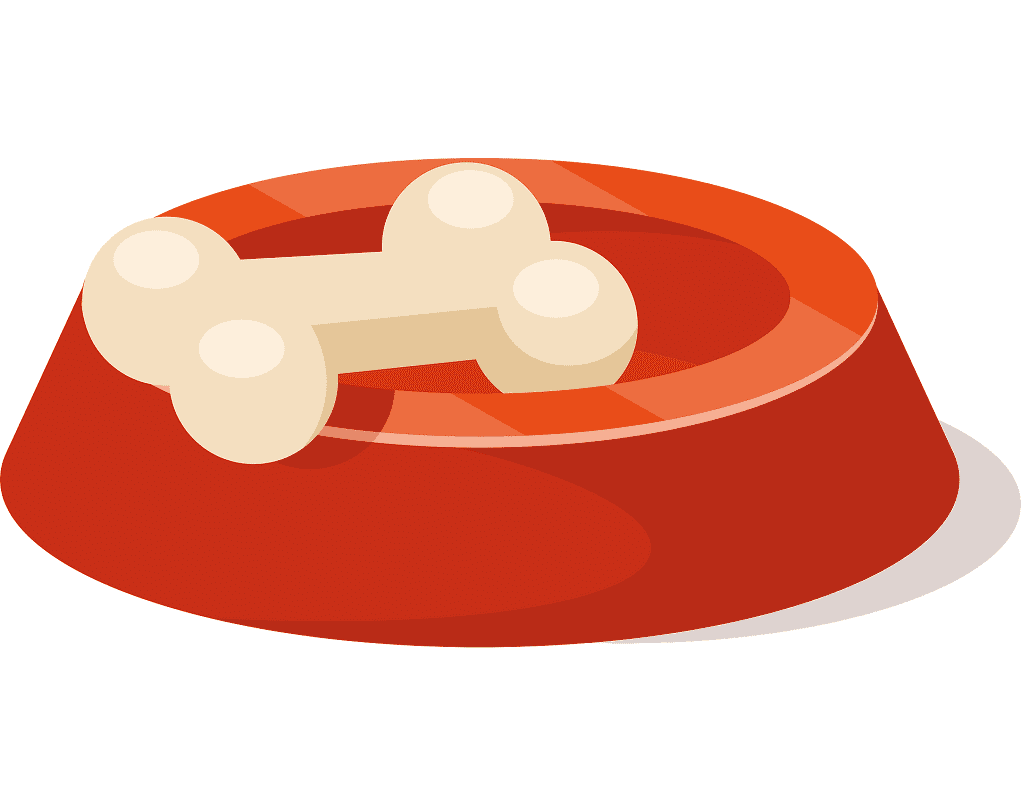 Dog Bone in Bowl clipart png