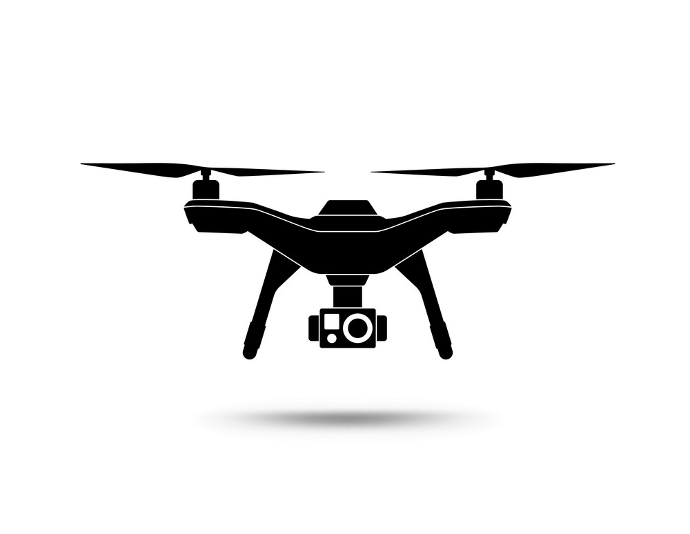 Drone Black Icon clipart