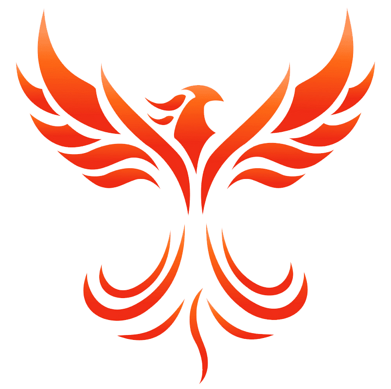 Fire Phoenix Logo clipart transparent