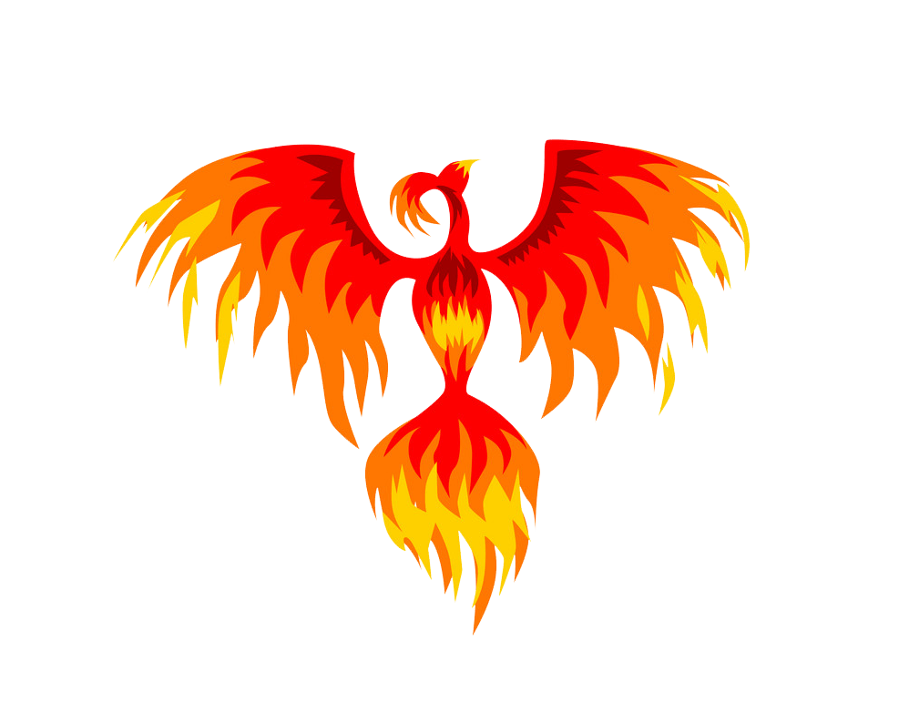 Fire Phoenix clipart transparent free
