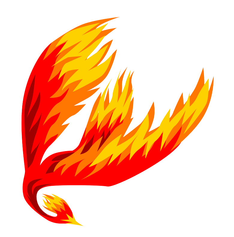 Flame Phoenix clipart transparent