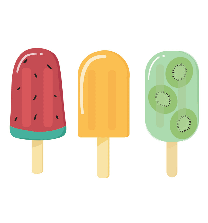 Fruit Popsicle Collection clipart
