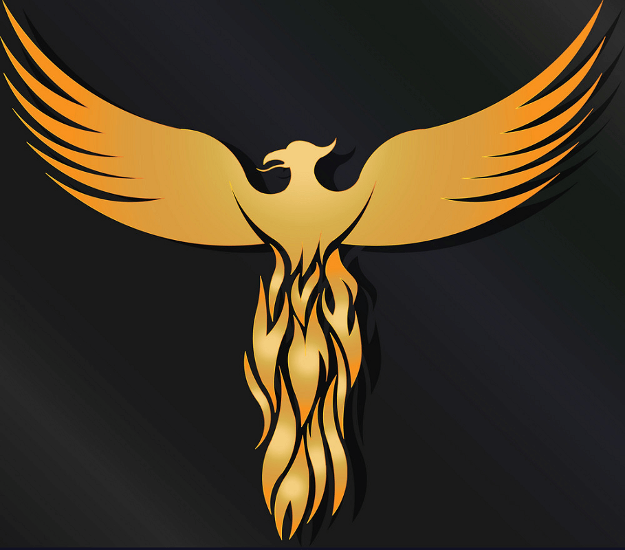 Gold Phoenix clipart