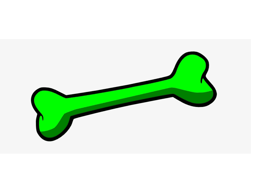 Green Dog Bone clipart