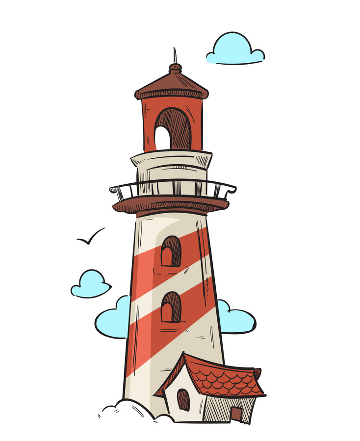 Hand Drawn Lighthouse clipart