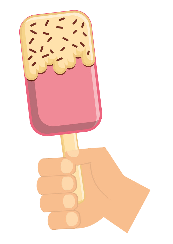 Hand Holding Popsicle clipart transparent