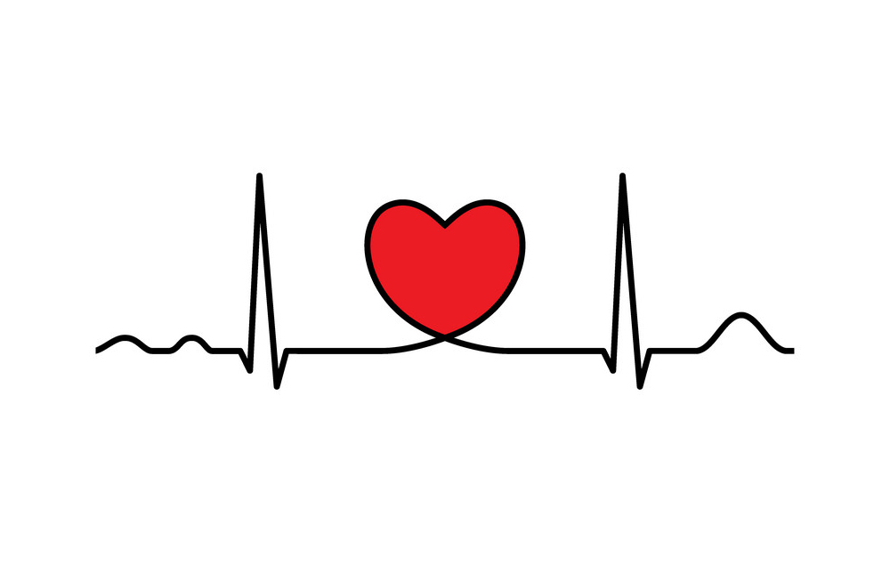 Heart with Heartbeat clipart 4
