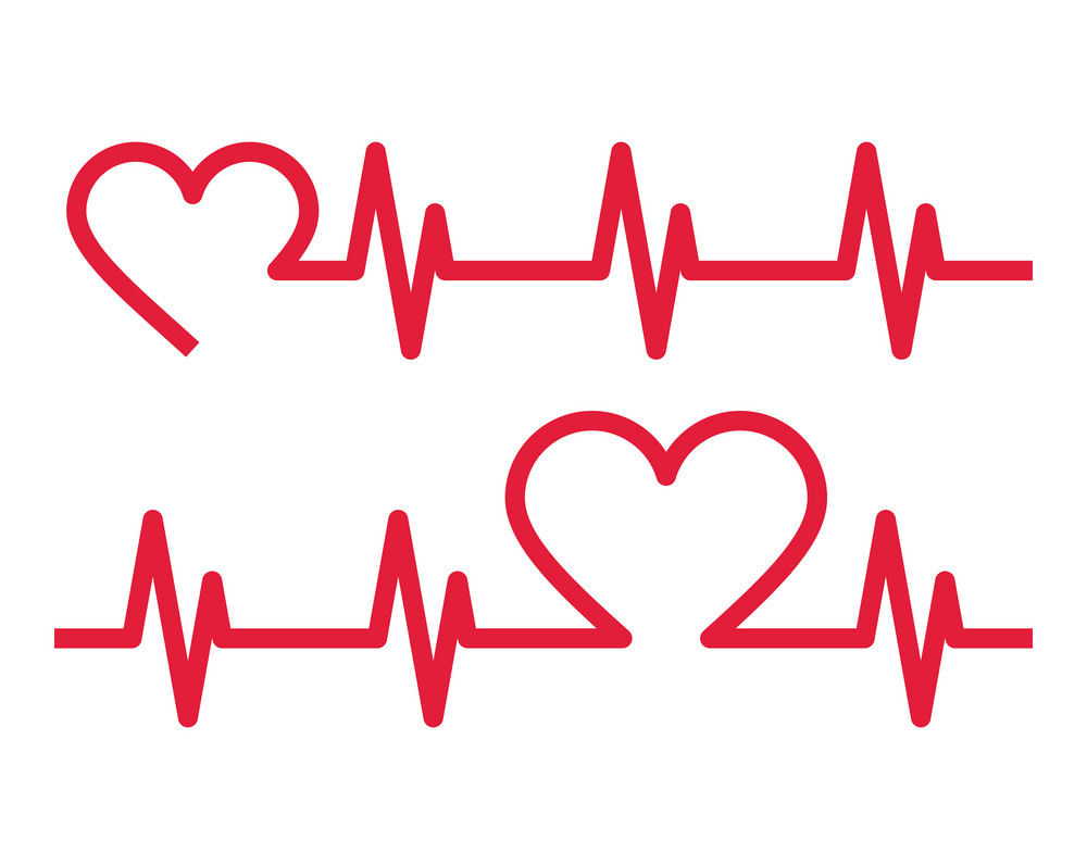 Heart with Heartbeat clipart 6