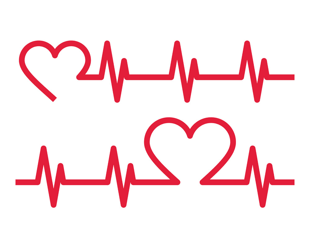 Heart with Heartbeat clipart 9