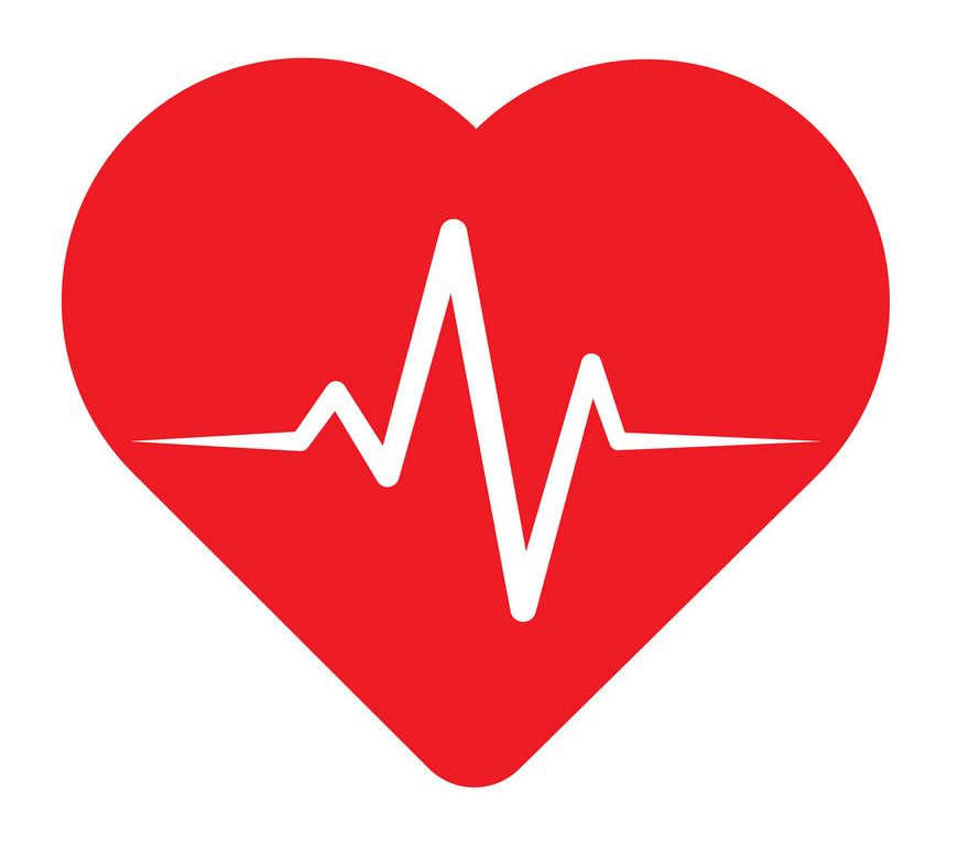 Heart with Heartbeat clipart