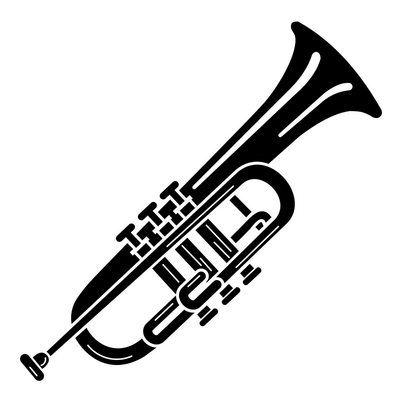 Icon Black Trumpet clipart