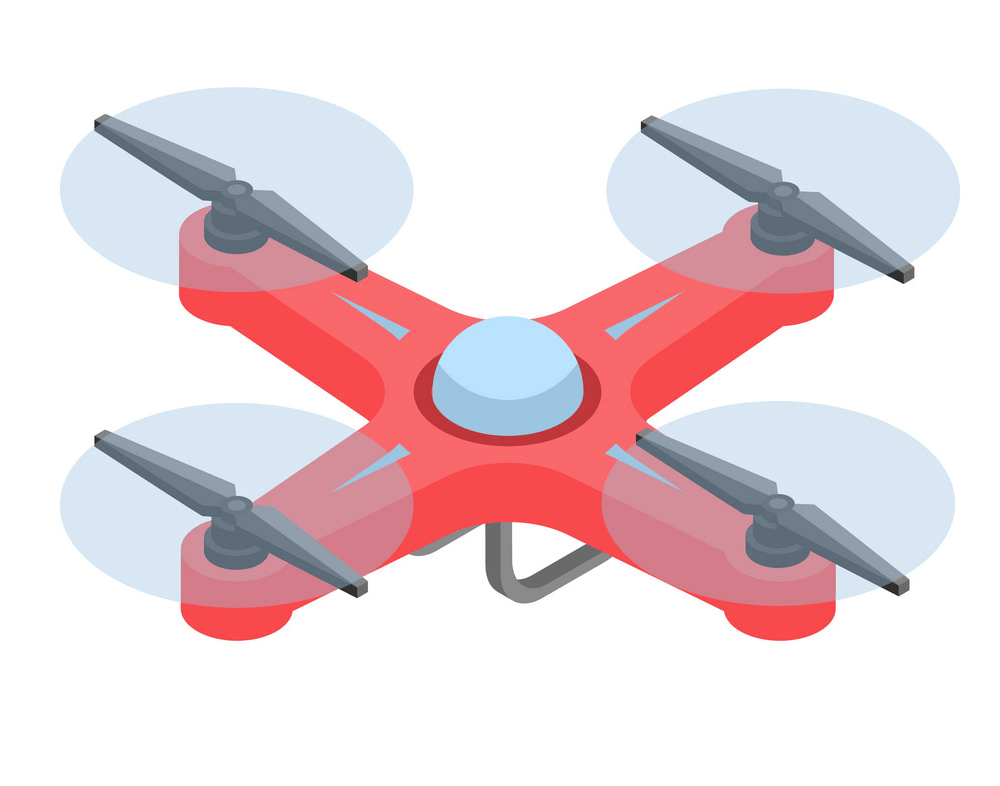 Icon Red Drone clipart