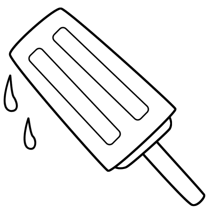 Popsicle Clipart Black and White 1