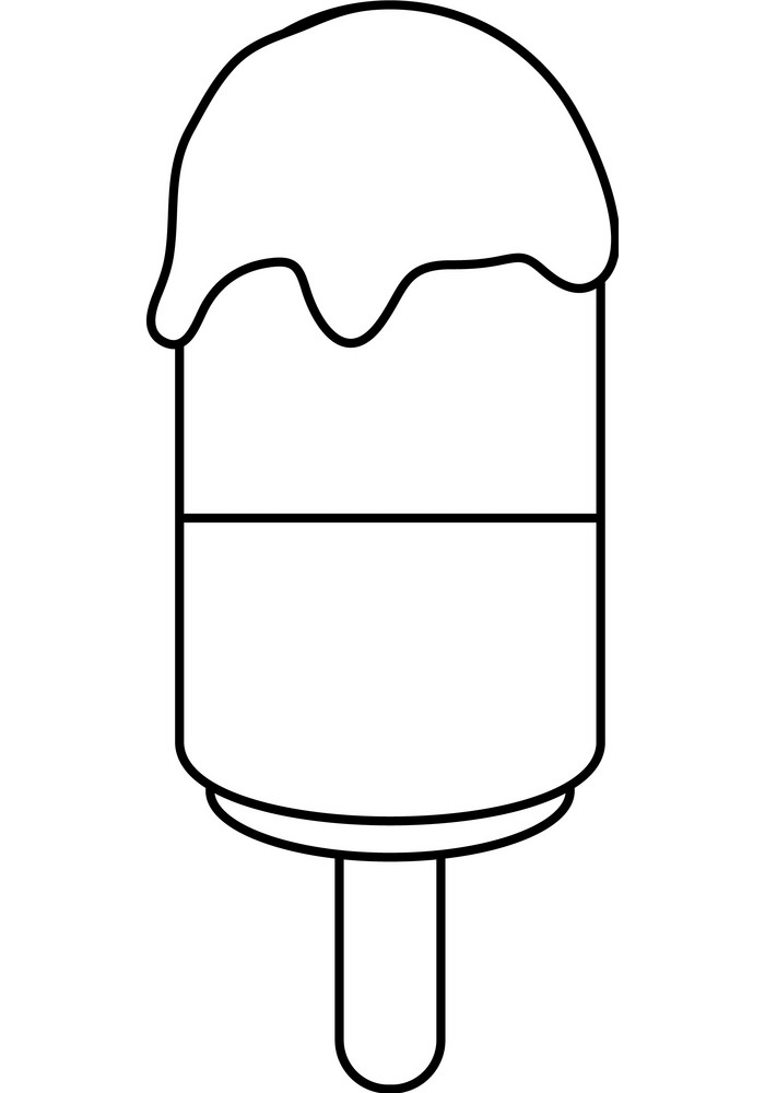 Popsicle Clipart Black and White 4