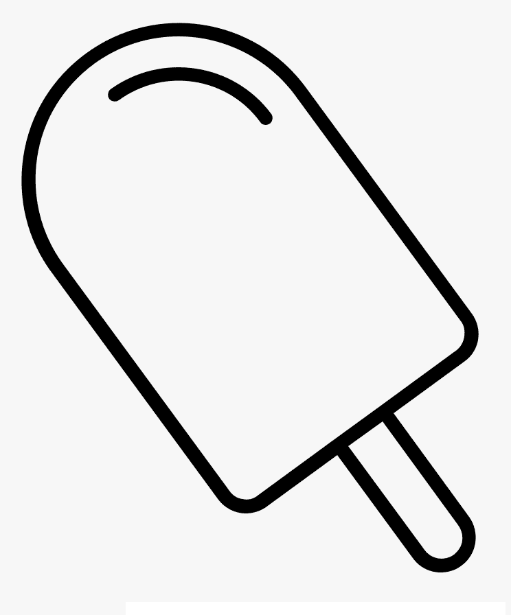 Popsicle Clipart Black and White