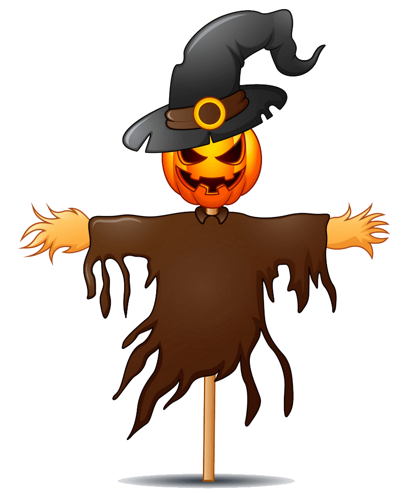 Pumpkin Scarecrow clipart transparent
