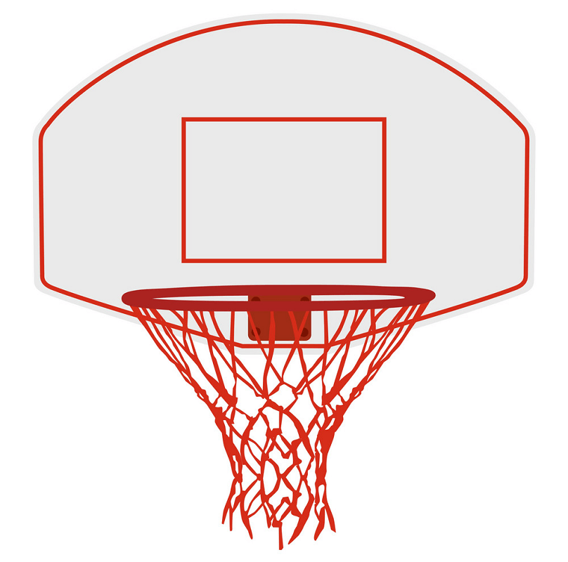 Red Basketball Hoop clipart