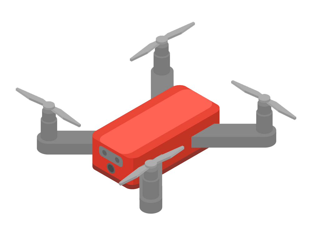 Red Drone clipart transparent