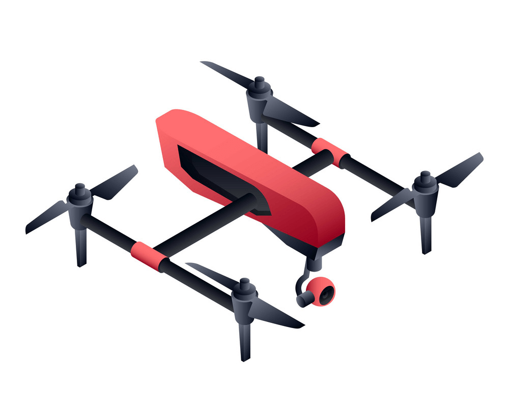 Red Drone clipart