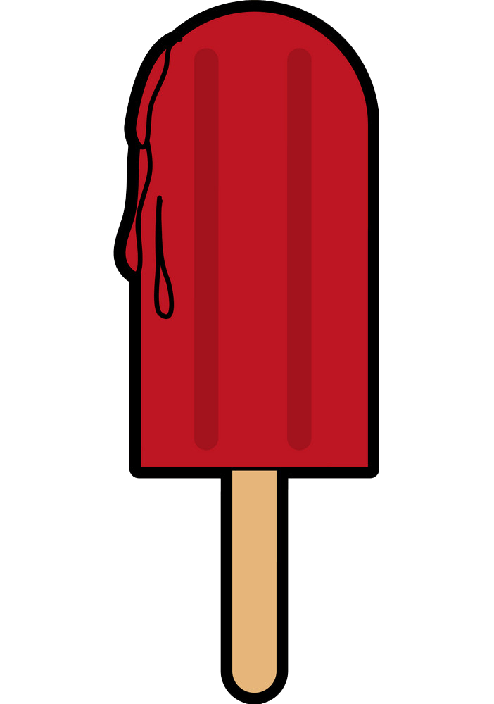 Red Popsicle clipart transparent