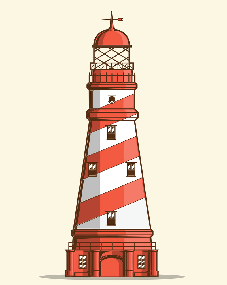 Retro Lighthouse clipart