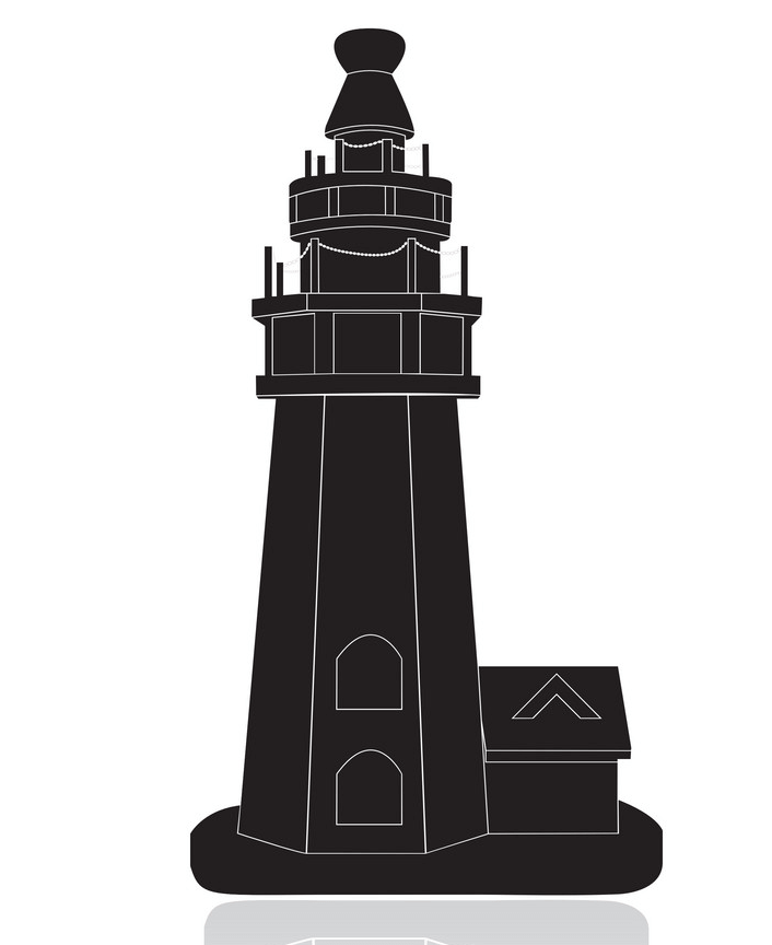 Silhouette Lighthouse clipart