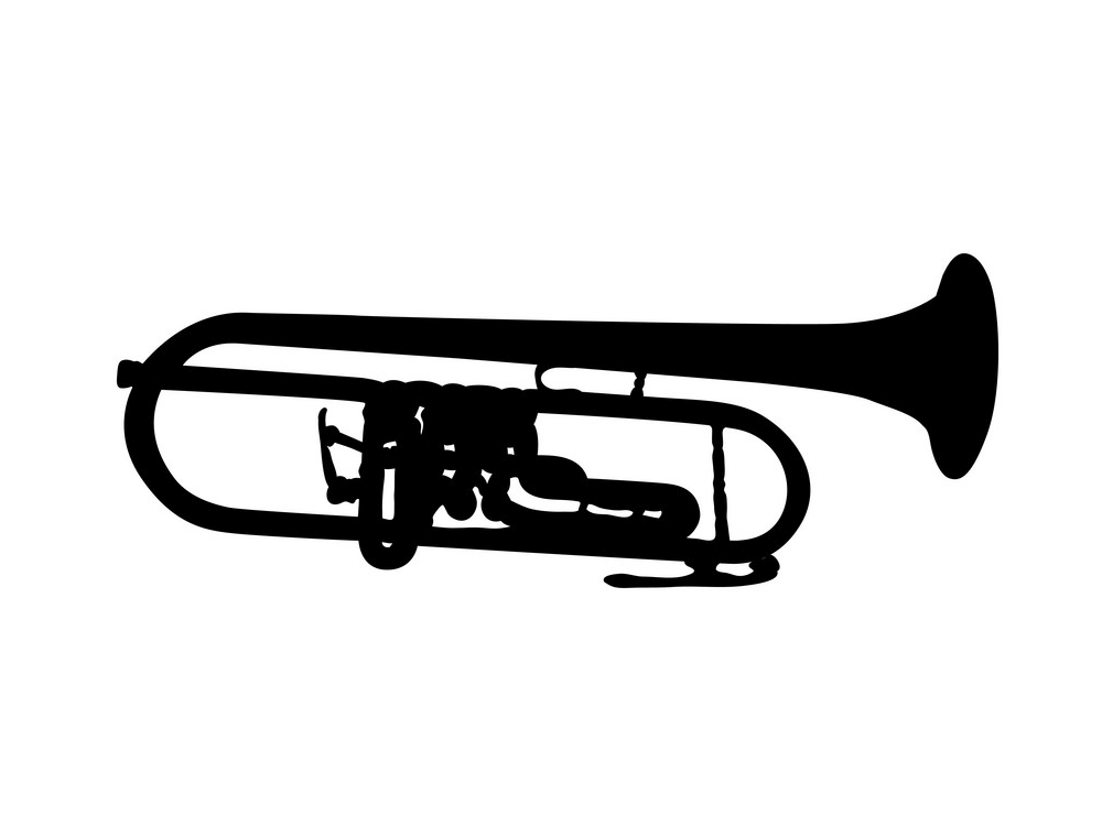Silhouette Trumpet clipart
