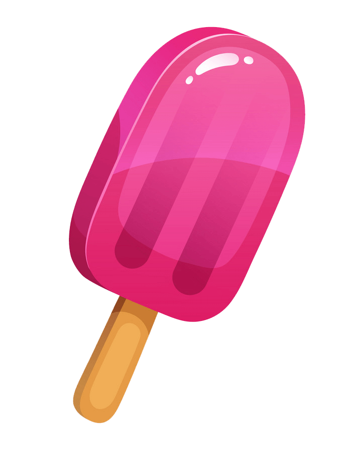 Strawberry Popsicle clipart transparent