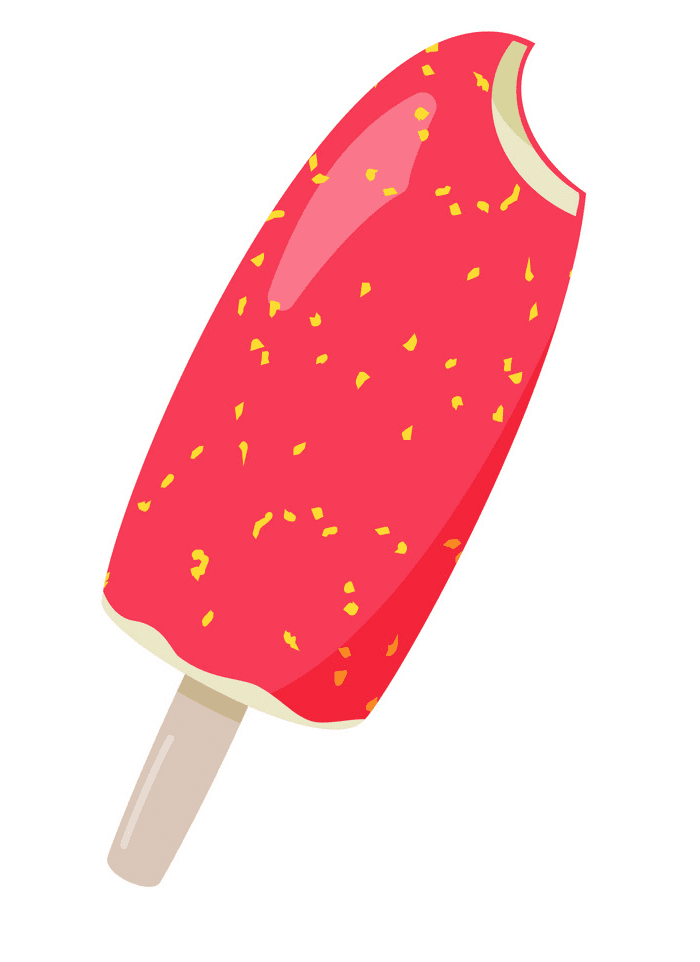 Strawberry Popsicle clipart