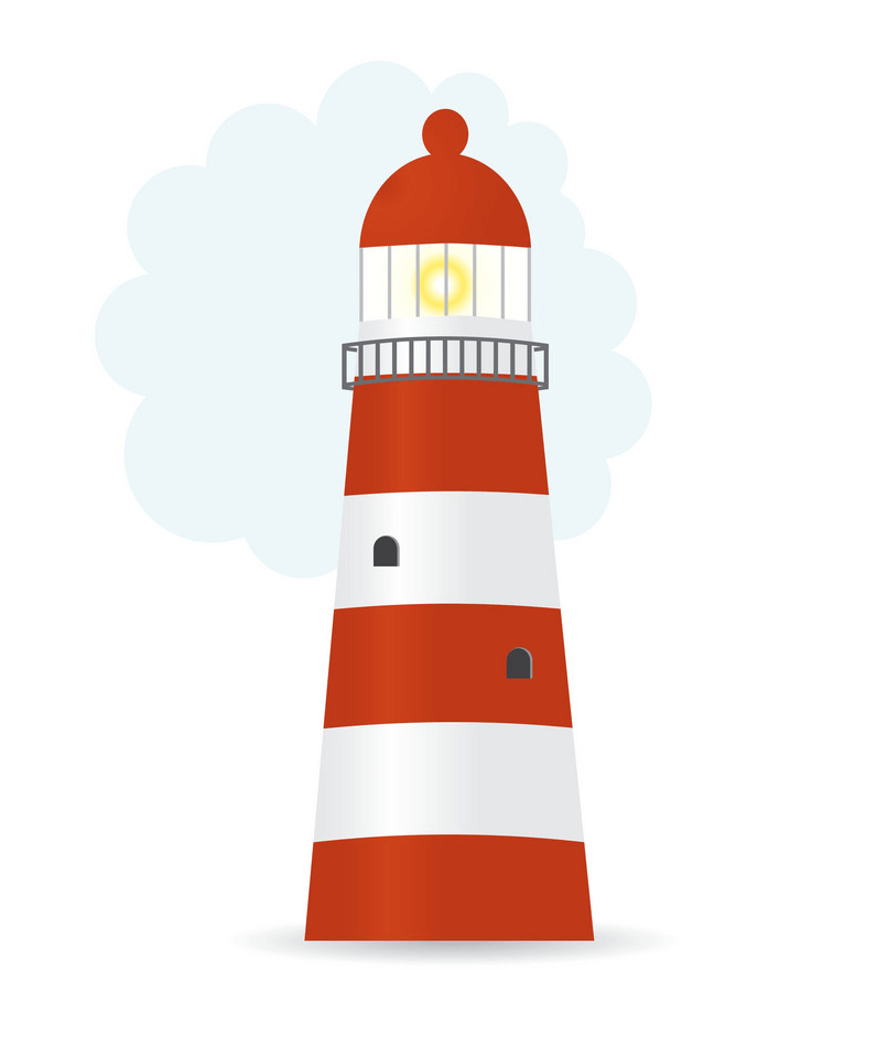 Striped Lighthouse clipart