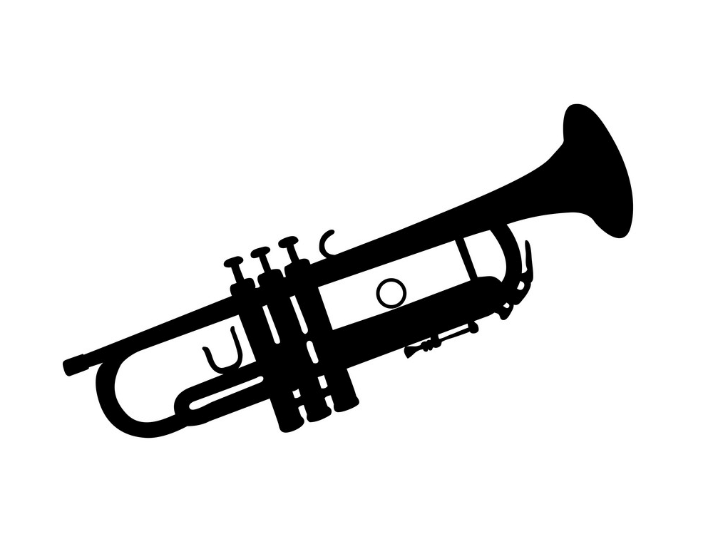 Trumpet Silhouette clipart