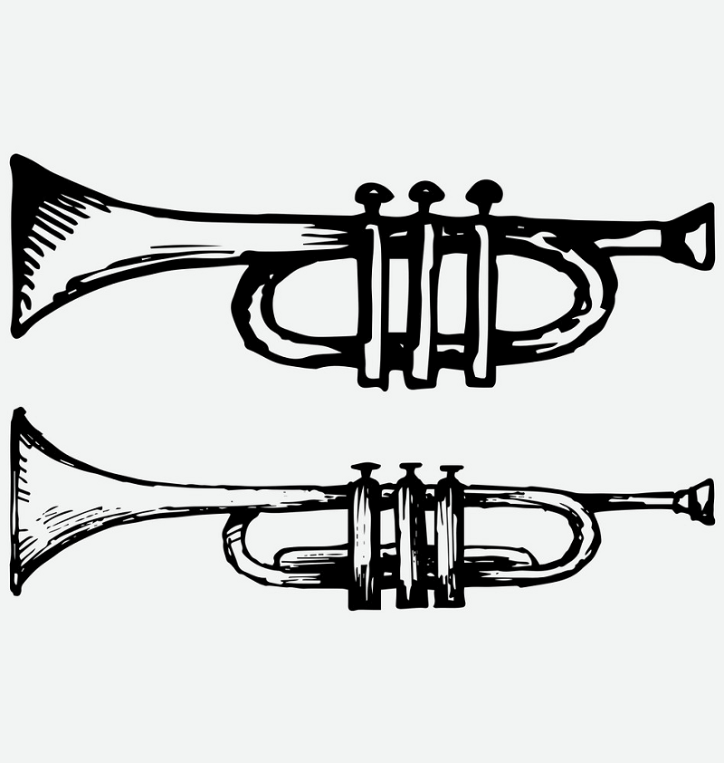 Trumpet Sketch clipart