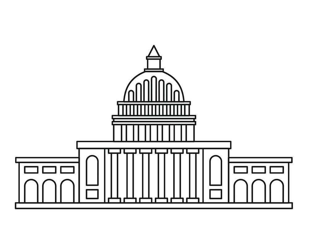 White House Outline clipart