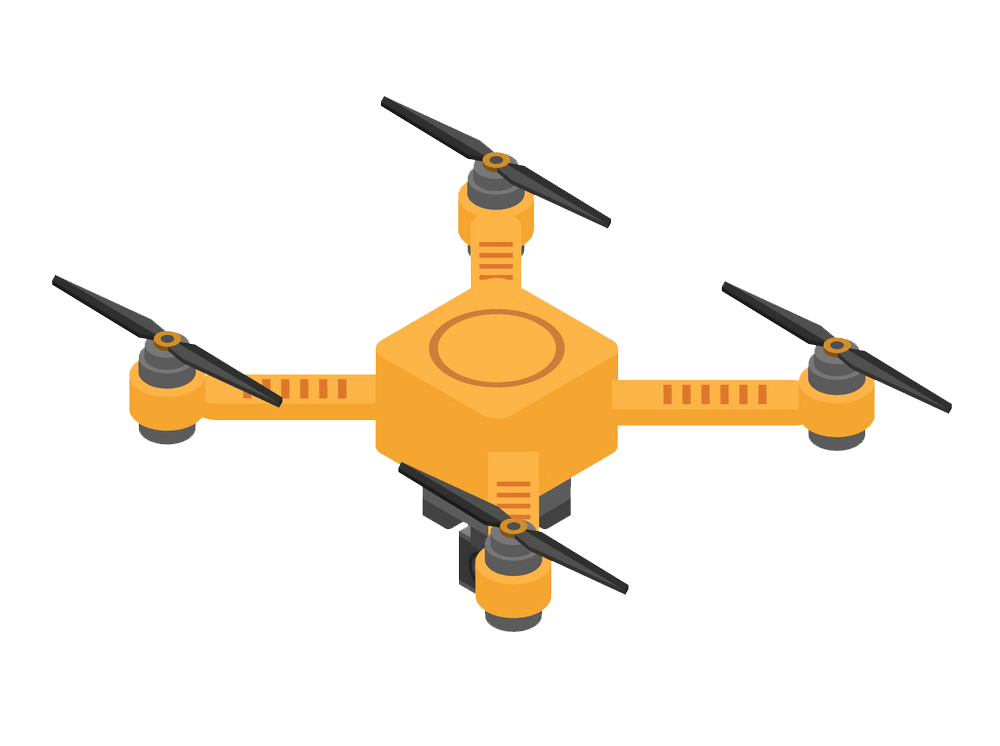 Yellow Drone clipart transparent