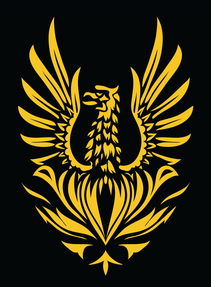 Yellow Phoenix Logo clipart