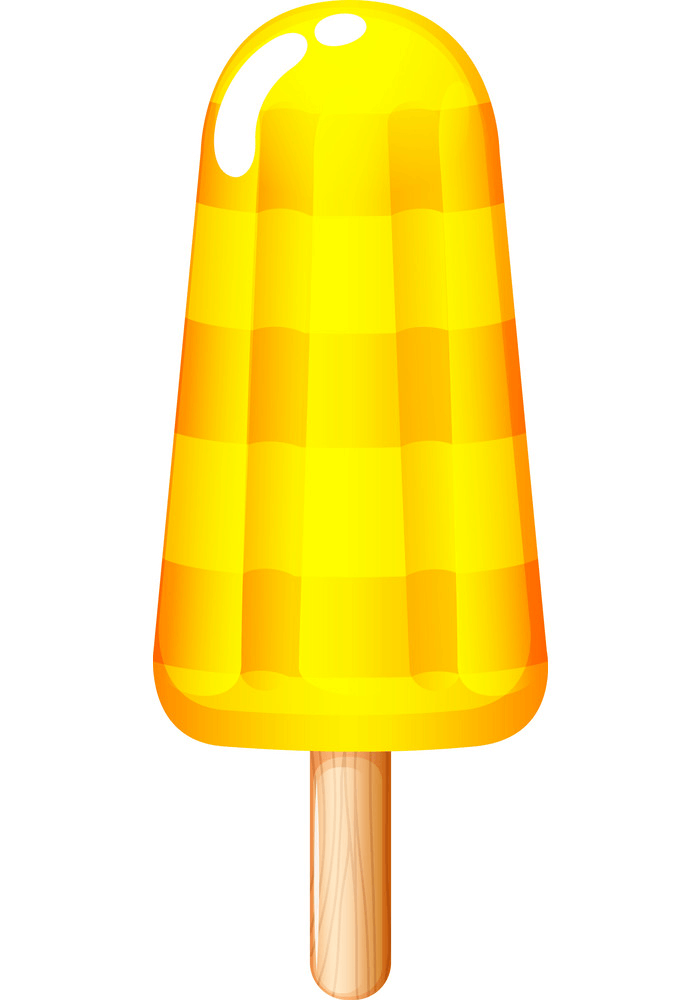 Yellow Popsicle clipart