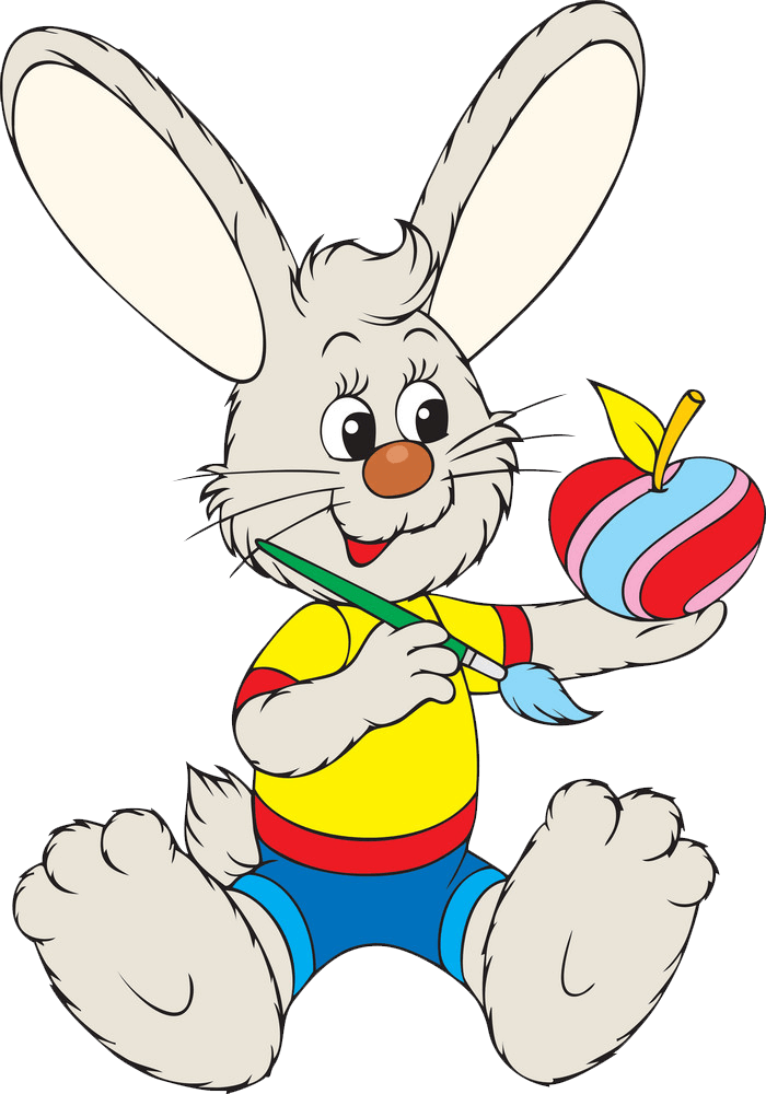 Adorable Easter Rabbit clipart transparent