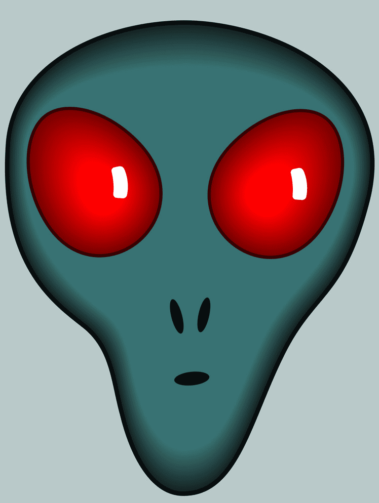 Alien Head clipart 2