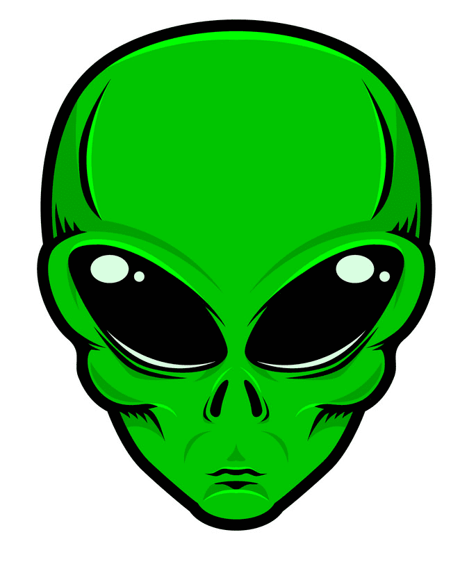 Alien Head clipart png