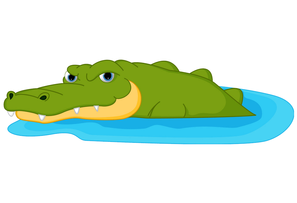 Alligator In Water clipart transparent