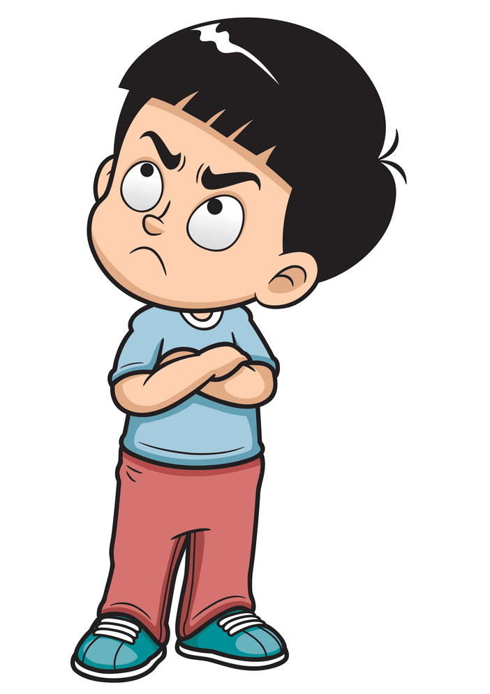 Angry Little Boy clipart