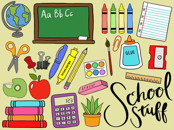 Back to School Supplies clipart 2