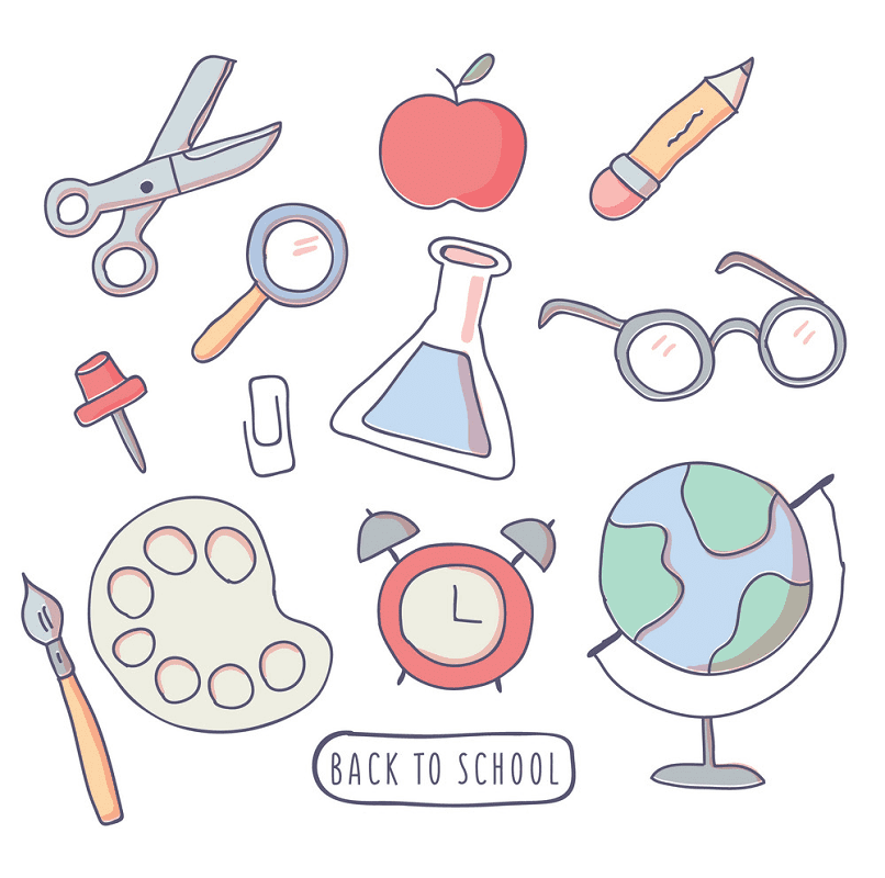 Back to School Supplies clipart free