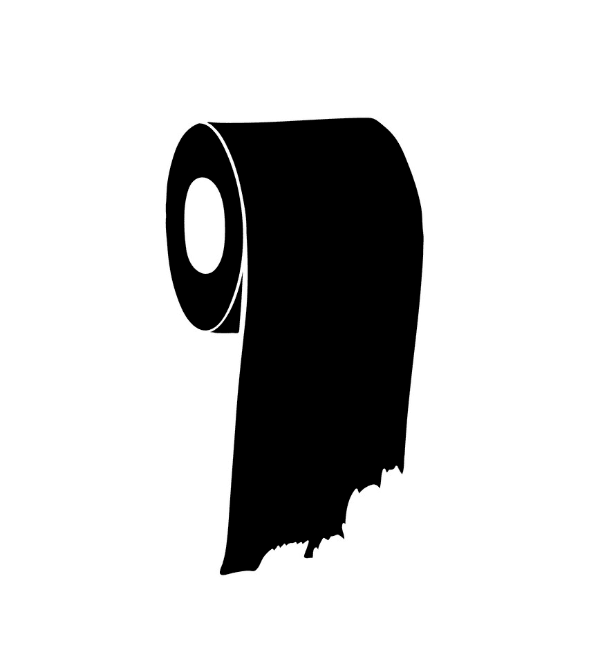 Black Toilet Paper clipart