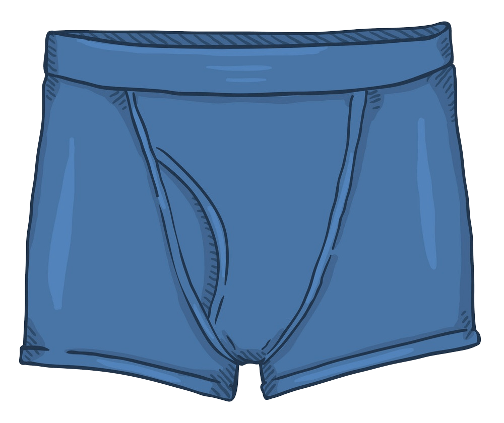 Blue Men Underwear clipart transparent