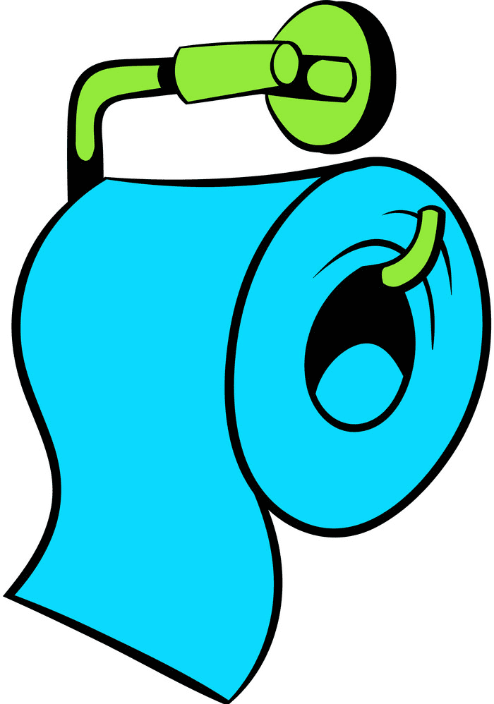 Blue Toilet Paper clipart png