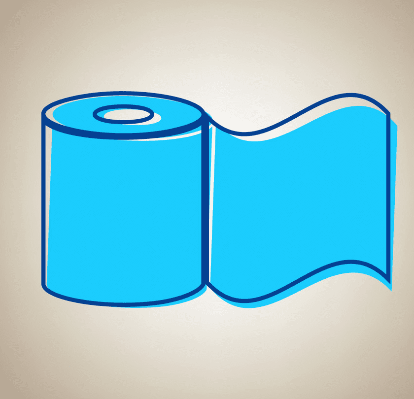 Blue Toilet Paper clipart