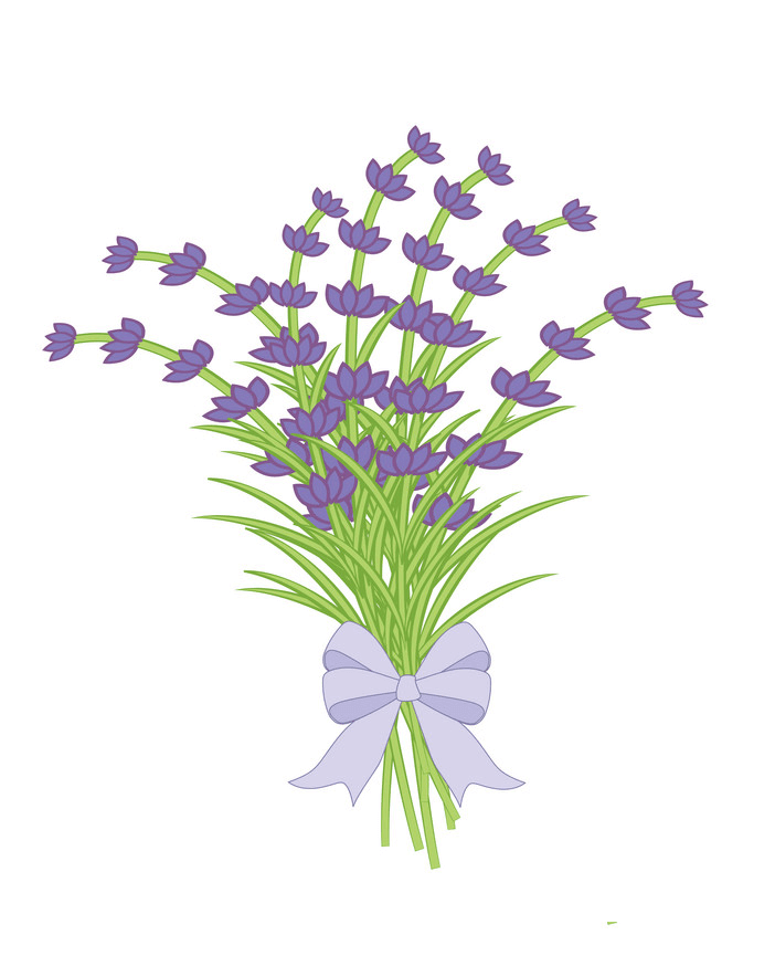 Bouquet Lavender Flowers clipart