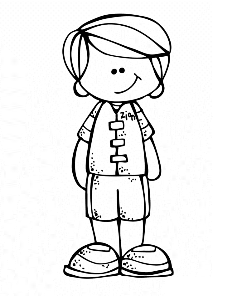 Boy Clipart Black and White