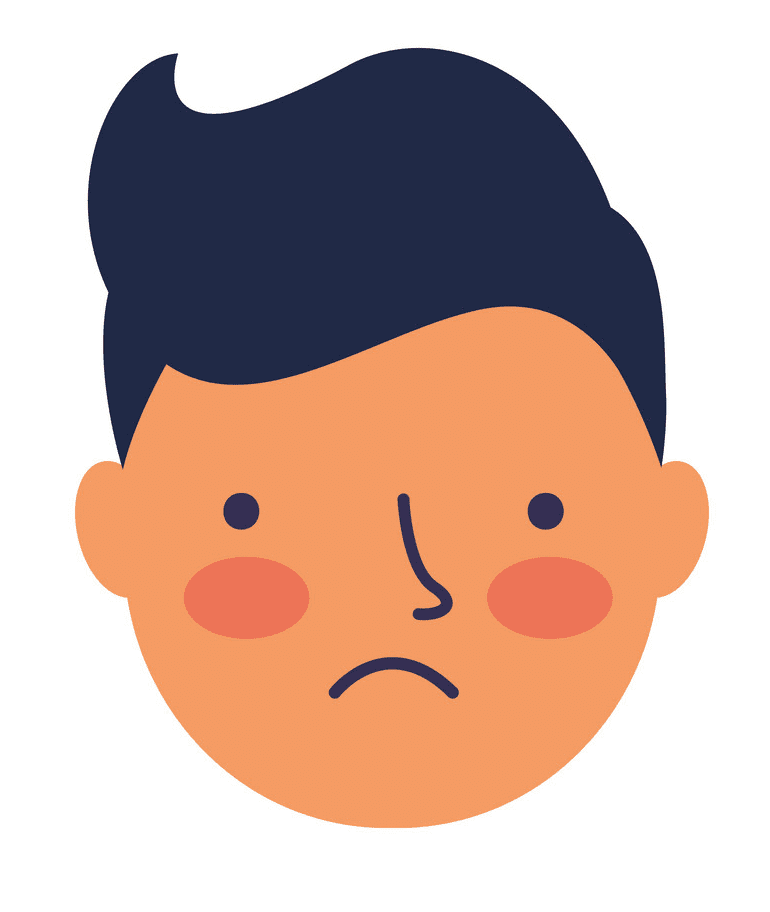Boy Sad Face clipart